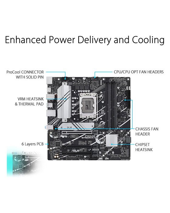ASUS PRIME B760M-F D4 Motherboard