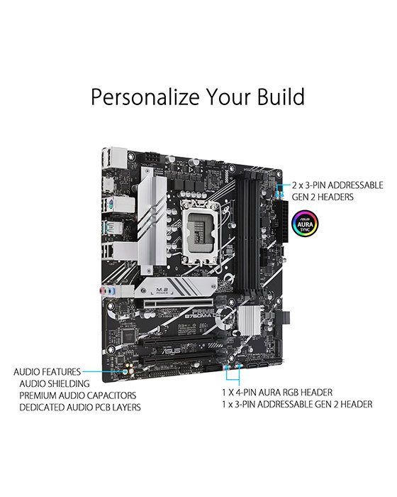 ASUS PRIME B760M-F D4 Motherboard