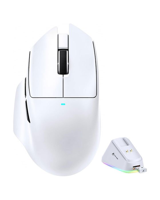 Attack Shark V6 Tri-Mode Gaming Mouse (White)