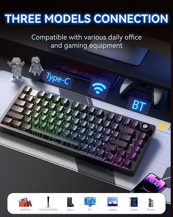 LEOBOG HI75C Pro Gaming Keyboard (BLACK CONTOUR)