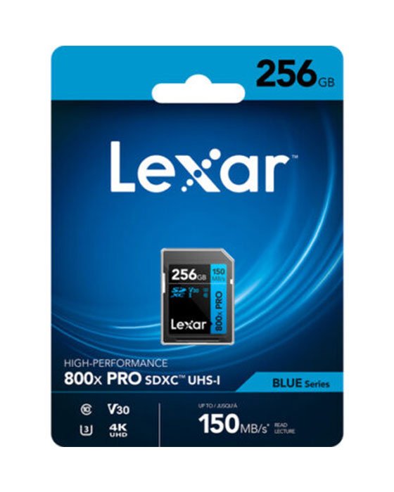 Lexar 256GB 150Mbps High Performance 800x PRO UHSI SDXC Card