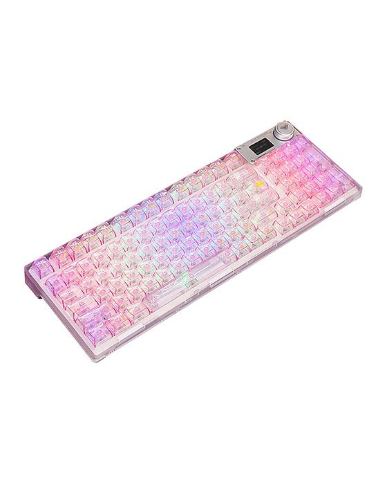 Aula F98 Pro Wireless + Bluetooth HotSwap Mechanical RGB Gaming Keyboard (PINK)