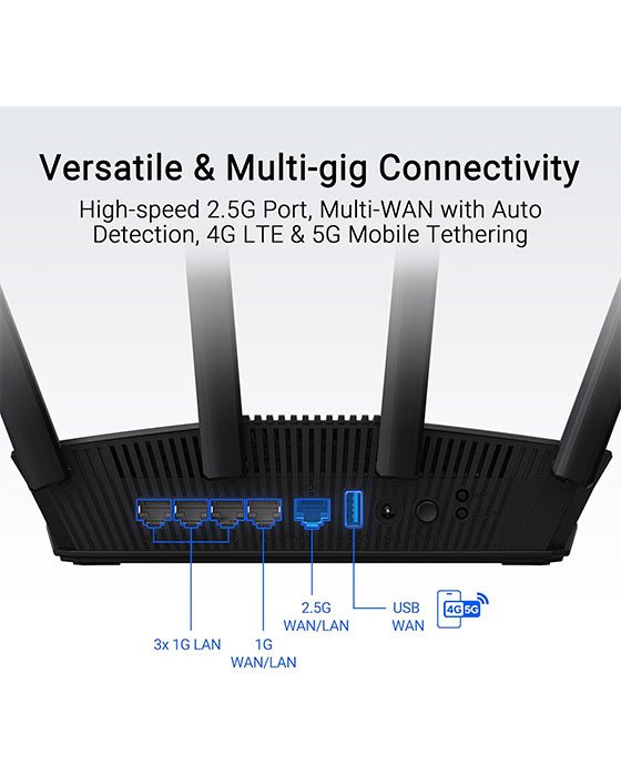 ASUS RT-BE58U WiFi 7 BE3600 AiMesh Extendable Router