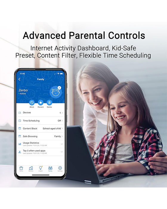 ASUS RT-BE58U WiFi 7 BE3600 AiMesh Extendable Router