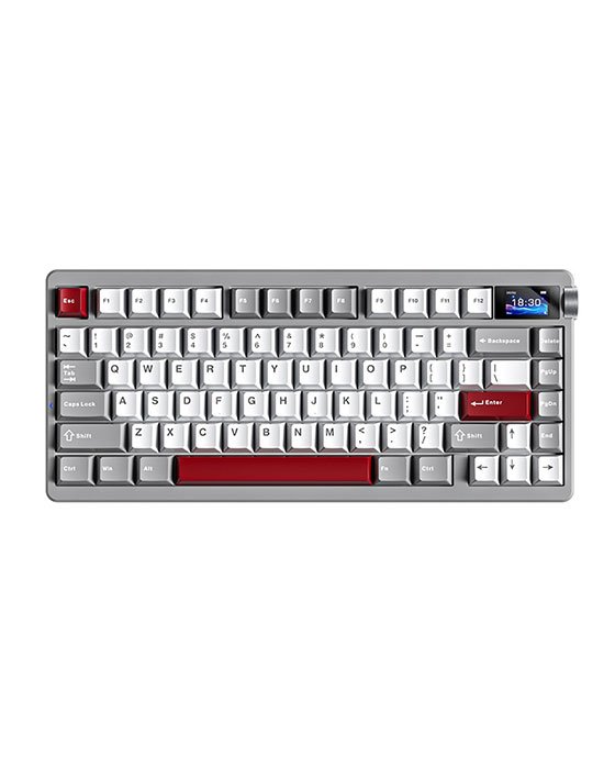 AULA NOVA75 Wireless + Bluetooth HotSwap Mechanical RGB Gaming Keyboard (Berry Red)