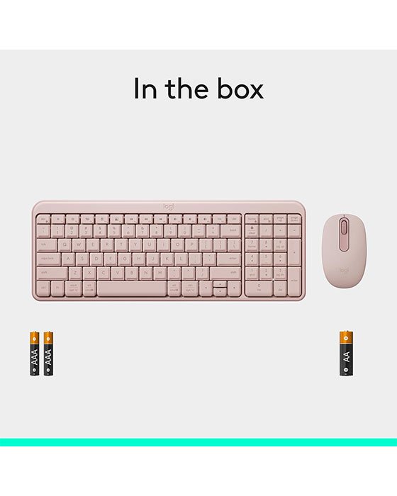 Logitech MK250 Bluetooth Wireless Mouse and Keyboard Combo (Rose)