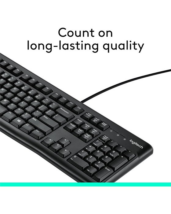 Logitech K120 Wired Keyboard (Black)