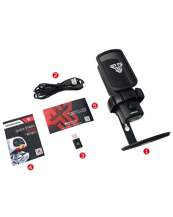 Fantech WMCX01 Leviosa Wave Wireless Condenser Microphone (Black)