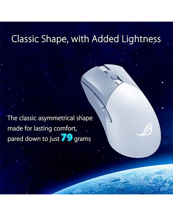 ASUS ROG P711 Gladius III Wireless AimPoint Gaming Mouse (White)