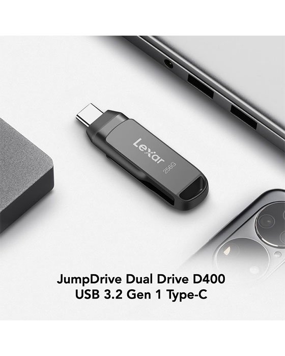 Lexar 256GB JumpDrive Dual Drive D400 USB 3.2 Type-C
