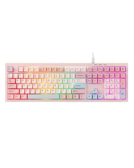 AULA S102 Wired Membrane Gaming Keyboard (Pink)