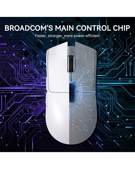 Attack Shark X11 Wireless + Bluetooth Gaming Mouse (White)