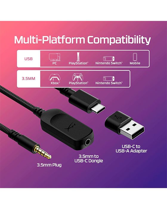 HyperX Cloud 3 Wired Gaming Headset (Black/Red)