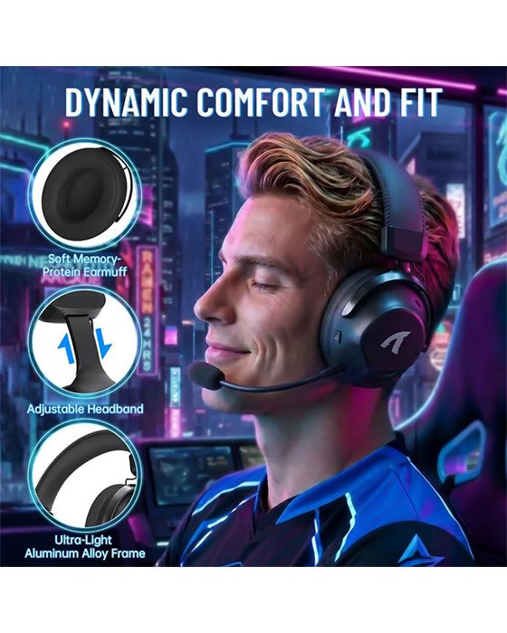 Attack Shark L50 Tri-Mode Wireless Gaming Headset (Black)