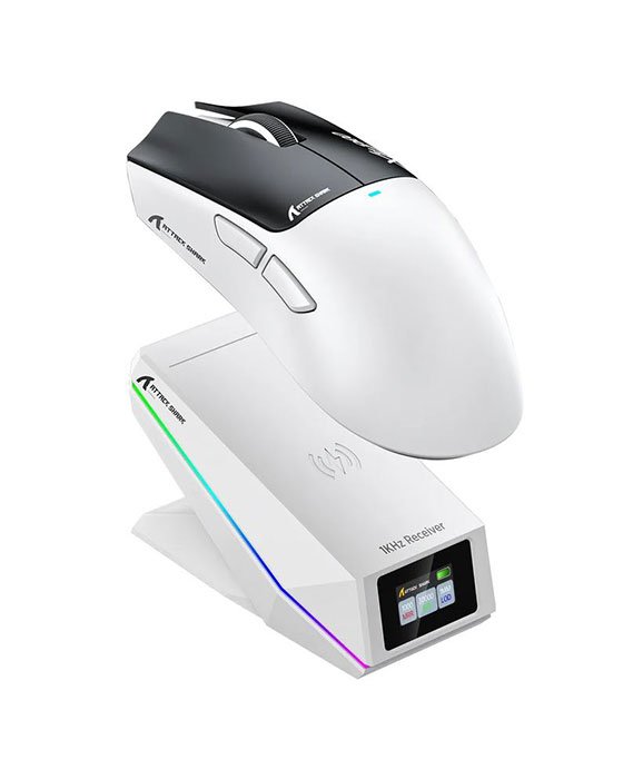 Attack Shark X11 Pro V2 Tri Mode Gaming Mouse (White)