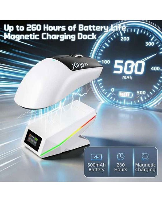 Attack Shark X11 Pro V2 Tri Mode Gaming Mouse (Black)