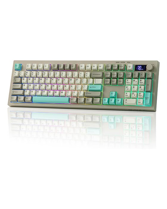 AULA S102 Pro Tri Mode Membrane Gaming Keyboard (Gray)