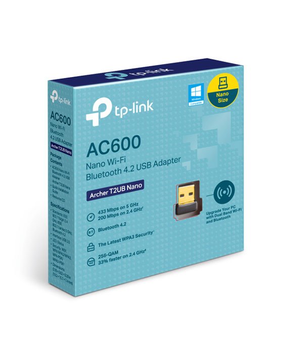 Archer T2UB Nano AC600 Wi-Fi Bluetooth 4.2 USB Adapter
