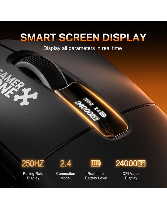 ONIKUMA DM10 Lightweight Tri-Mode RGB Wireless Gaming Mouse (Black)