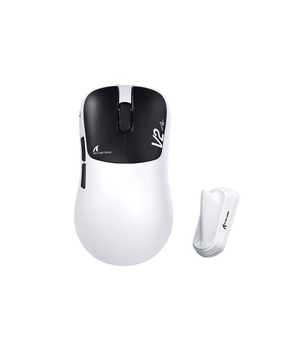 Attack Shark V2 Air Wireless + Bluetooth Gaming Mouse (White)