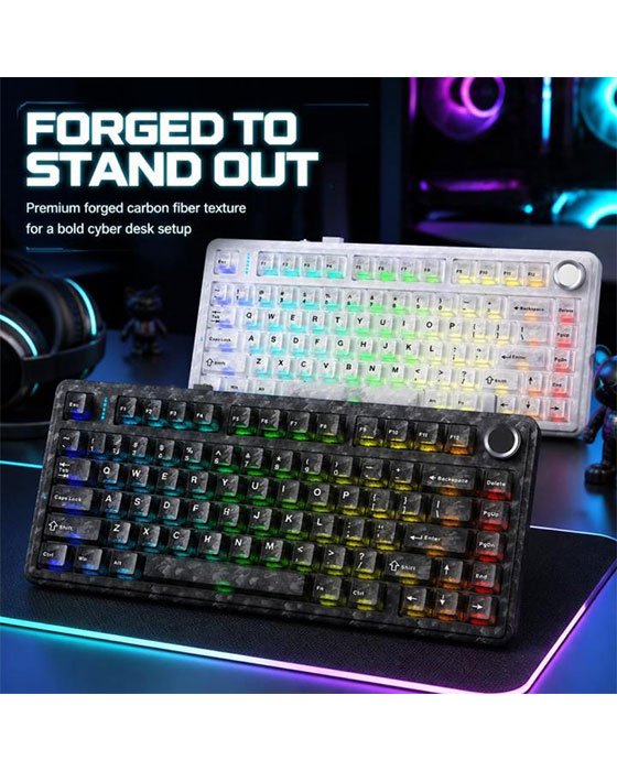 AULA F75 MASTER DUAL 8K RGB Tri-Mode Wireless Black