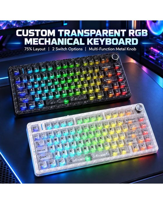 AULA F75 MASTER DUAL 8K RGB Tri-Mode Wireless Black