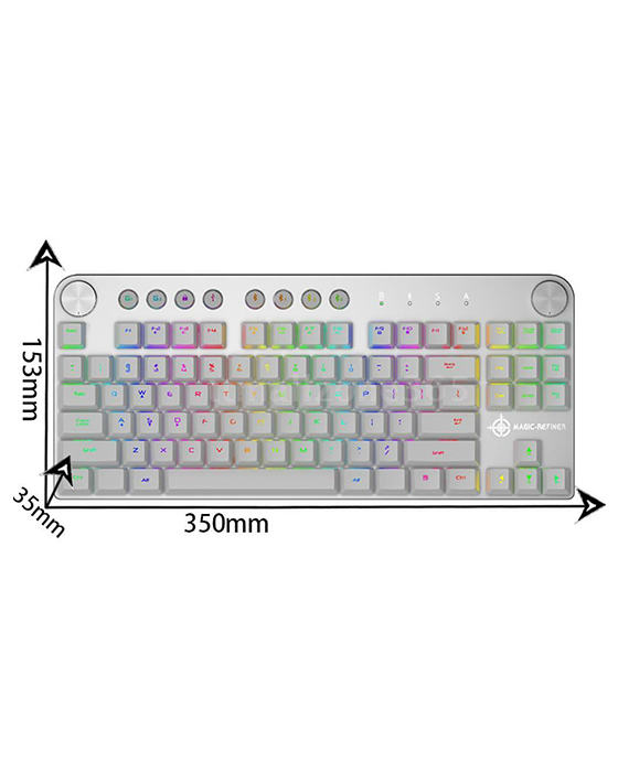 MAGIC-REFINER MK11 Bluetooth Mechanical Gaming Keyboard (White)
