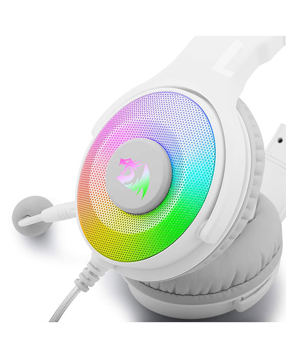Redragon H350 White Pandora RGB Wired Gaming Headset