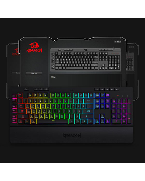 Redragon K512 Shiva Black RGB Membrane Gaming Keyboard