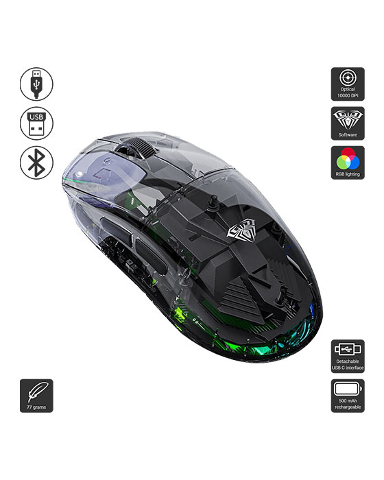 Aula SC660 Wireless Gaming Mouse (Black)