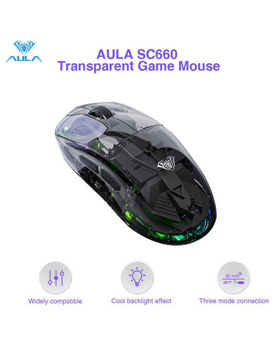 Aula SC660 Wireless Gaming Mouse (Black)