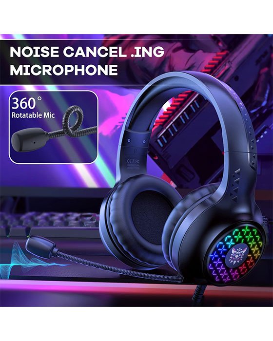 ONIKUMA X7 PRO Wired RGB Light Noise-Canceling Gaming Headset