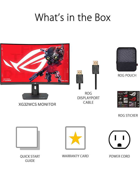 ASUS ROG Strix XG32WCS USB Type-C Gaming Monitor