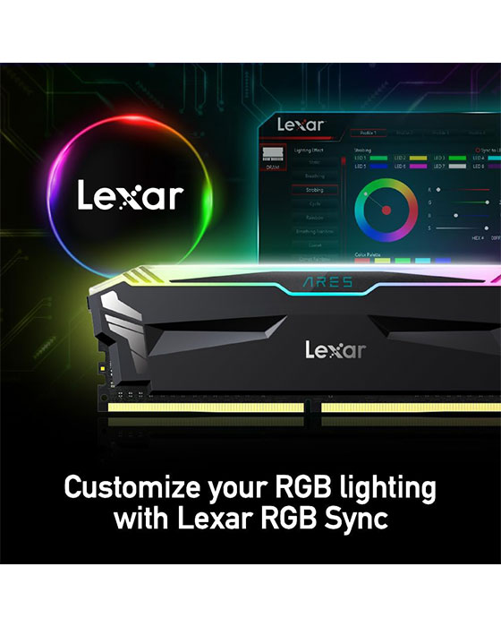 Lexar U-DIMM DDR4 3600 32GB ( 2x16GB ) Ares w/ RGB Dual pack