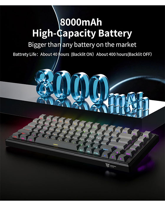 ONIKUMA G83 Mechanical RGB Keyboard (BT, USB, 2.4G)
