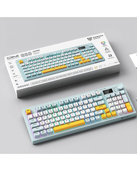 ONIKUMA G80 94​ Wireless (BT/2.4G/USB-C) Gaming Keyboard