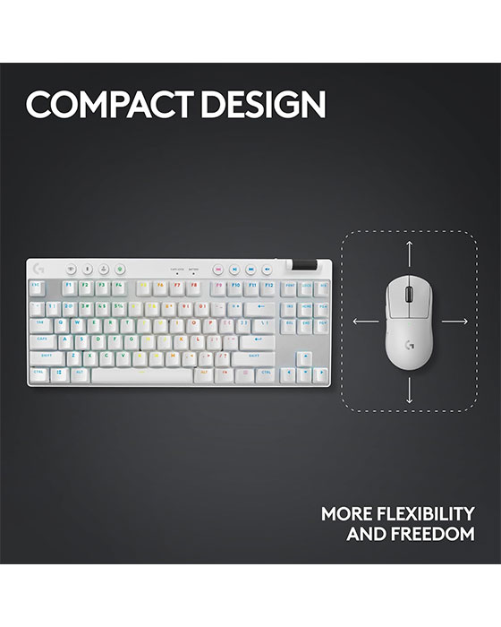 Logitech G PRO X TKL LIGHTSPEED Gaming Keyboard WHITE