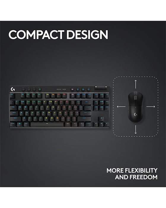 Logitech G PRO X TKL LIGHTSPEED Gaming Keyboard Black