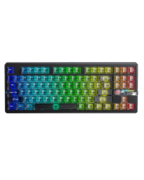 Aula F87 Pro V2 Wireless + Bluetooth HotSwap Mechanical RGB Gaming Keyboard (Mate Black)