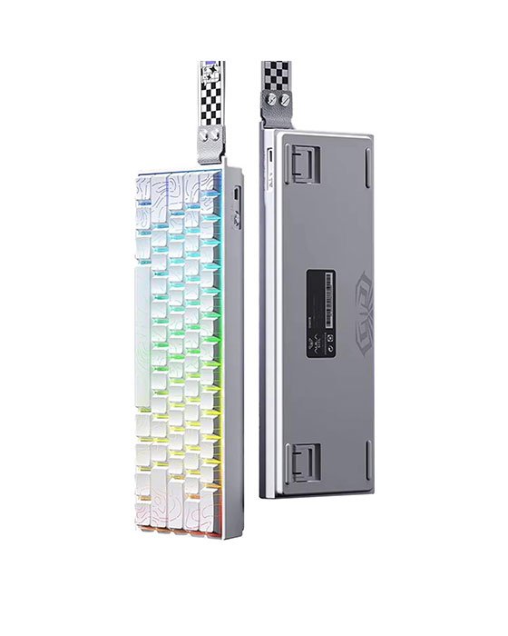 Aula Mini60HE Pro Wireless+Bluetooth Magnetic Keyboard (White)