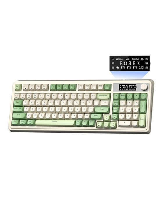 Aula S99 Pro Wireless + Bluetooth RGB Gaming Keyboard (Green)