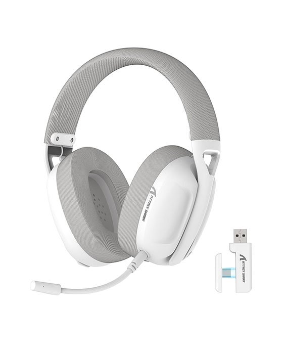 ATTACK SHARK L80 Tri-Mode Gaming Headset (White)