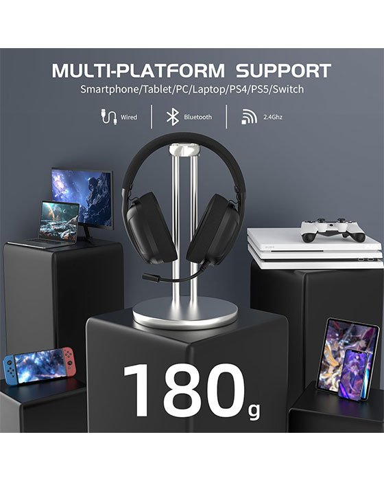 ATTACK SHARK L80 Tri-Mode Gaming Headset (Black)