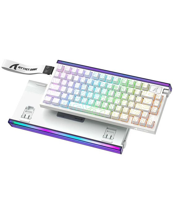  Attack SharkR85HE Wired 8K Magnetic Gaming Keyboard (White Contour)