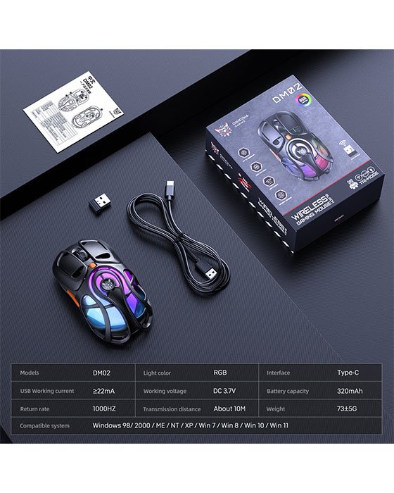 ONIKUMA DM02 Tri-Mode RGB Gaming Mouse 